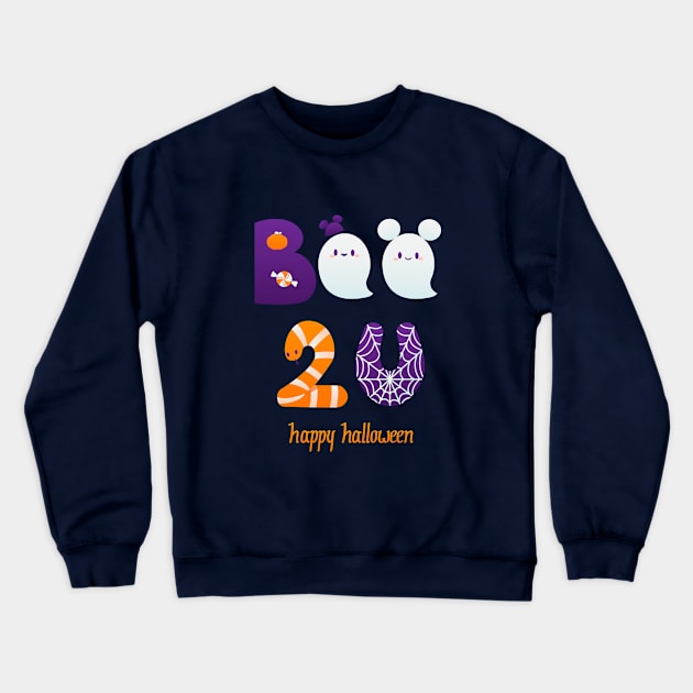 BOO 2 U Crewneck Sweatshirt by HollieBallardArtist